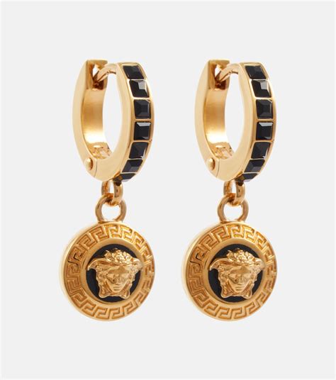 versace medusa coin earrings|versace medusa head earrings.